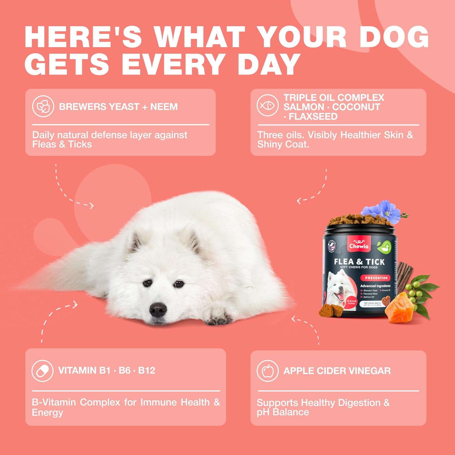Chewia immune support supplement duck flavor soft chews texture