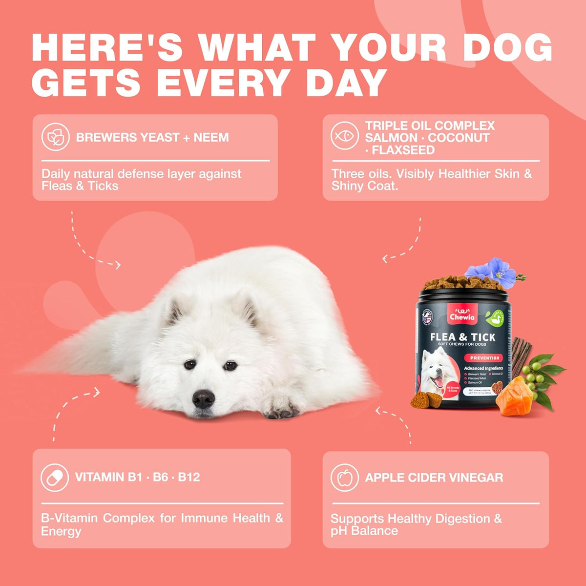 Chewia immune support supplement duck flavor soft chews texture