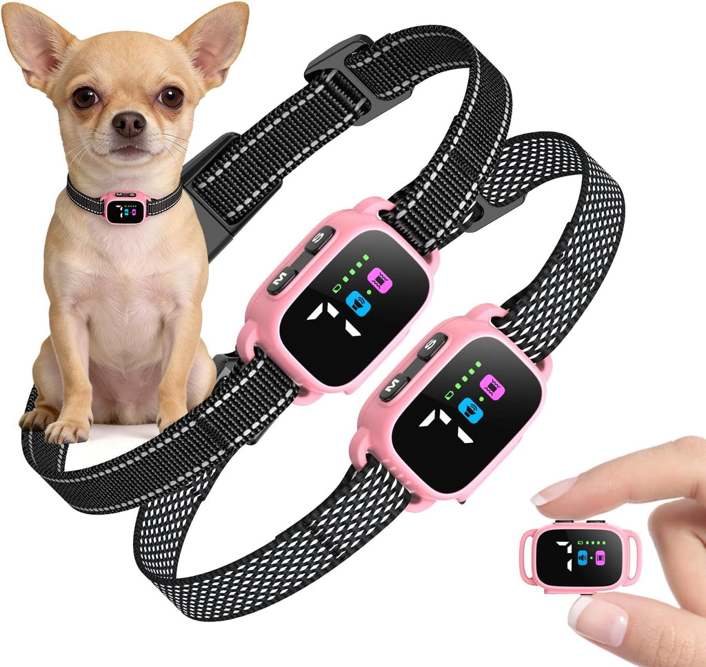 Yjwfhpu bark collar set with packaging for small breeds