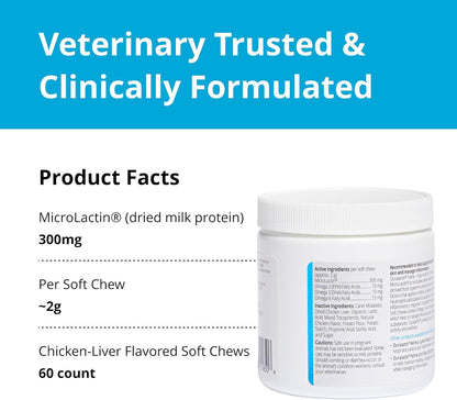 Close up of Duralactin chicken-liver flavor soft chews
