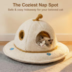 Mellownido cat house with plush cushion interior