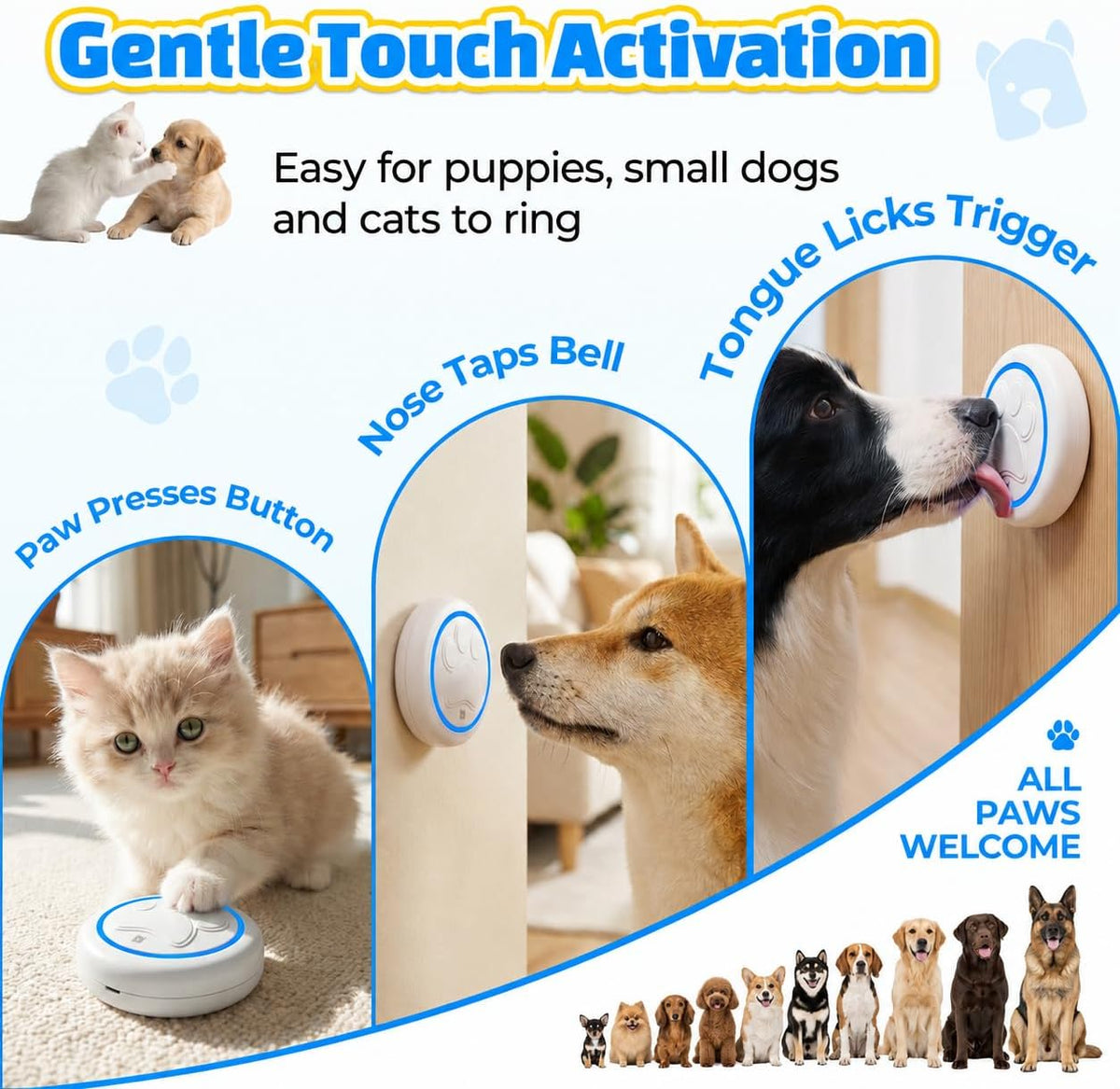 Anyfree pet training bell system indoor plug-in receiver