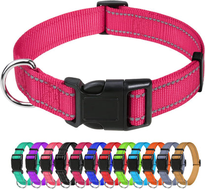 TagME Dog Collars for Small Dogs, Reflective Nylon Pet Collar with Quick Release Buckle, Small Dog Collar for Boys, Sky Blue, 3/8" Width - Image 14