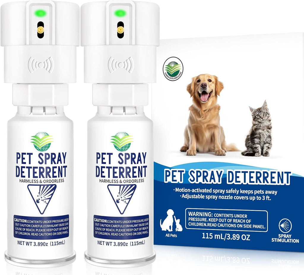 Pet Spray Deterrent System, Motion Activated Cat System, Pet Device Senses Cat & Dog Up to 3 Feet Away, Outdoors & Indoor Cat Deterrent Spray [1 Pack] Black - Image 10