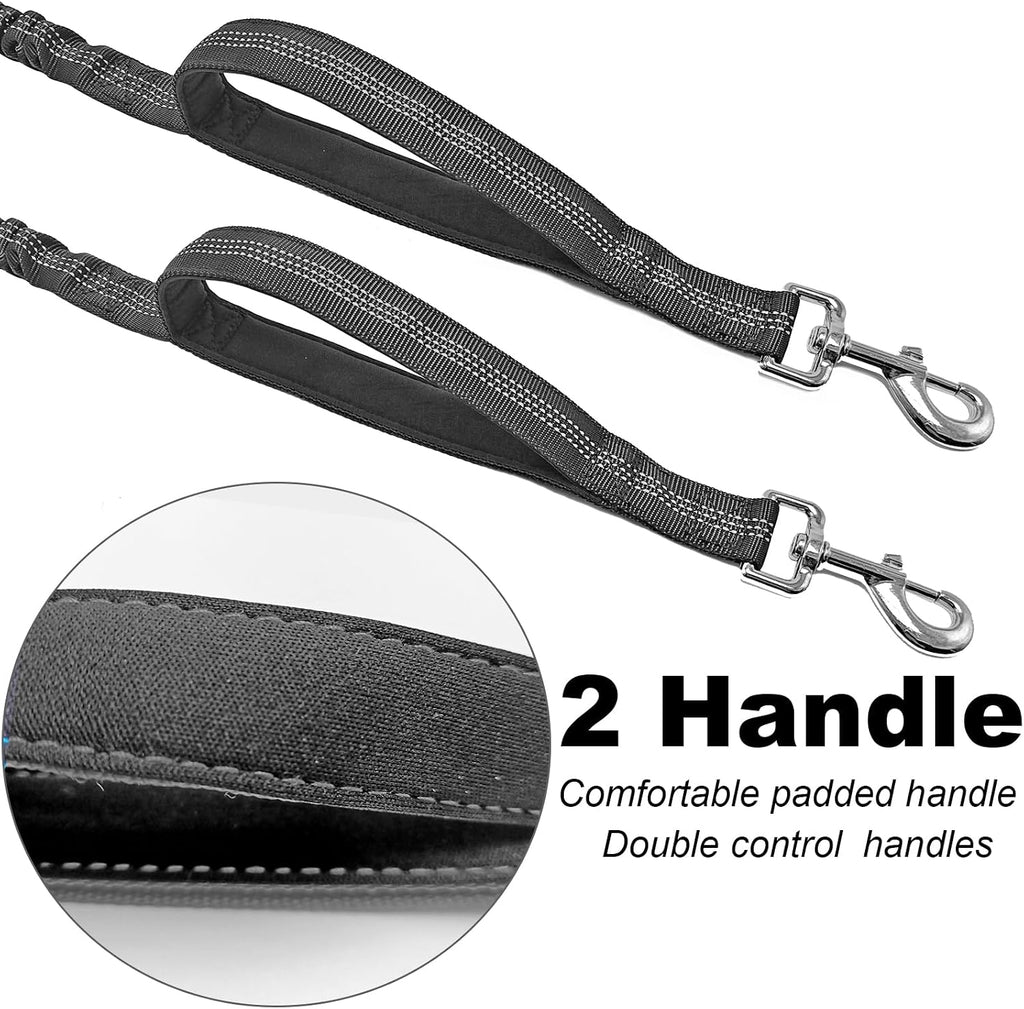 Premium neoprene padded control handle on the heavy duty dog leash extension.