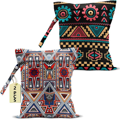 BQXH ethnic print waterproof wet dry bags front view