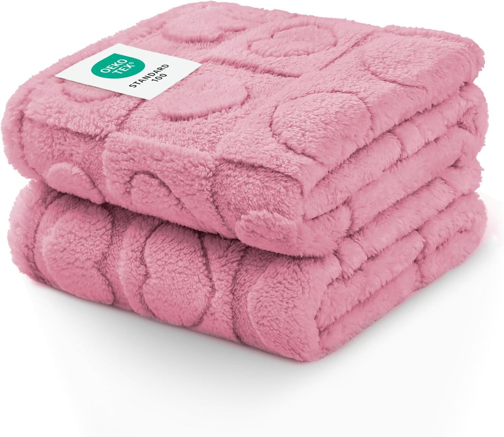 Luciphia Small Dog Blanket Washable Pet Bed Cover Soft Fluffy Puppy Blanket with Premium Fleece 300GSM Cozy Calming Cat Blankets for Indoor Cats Pink 30x20 inch - Image 15