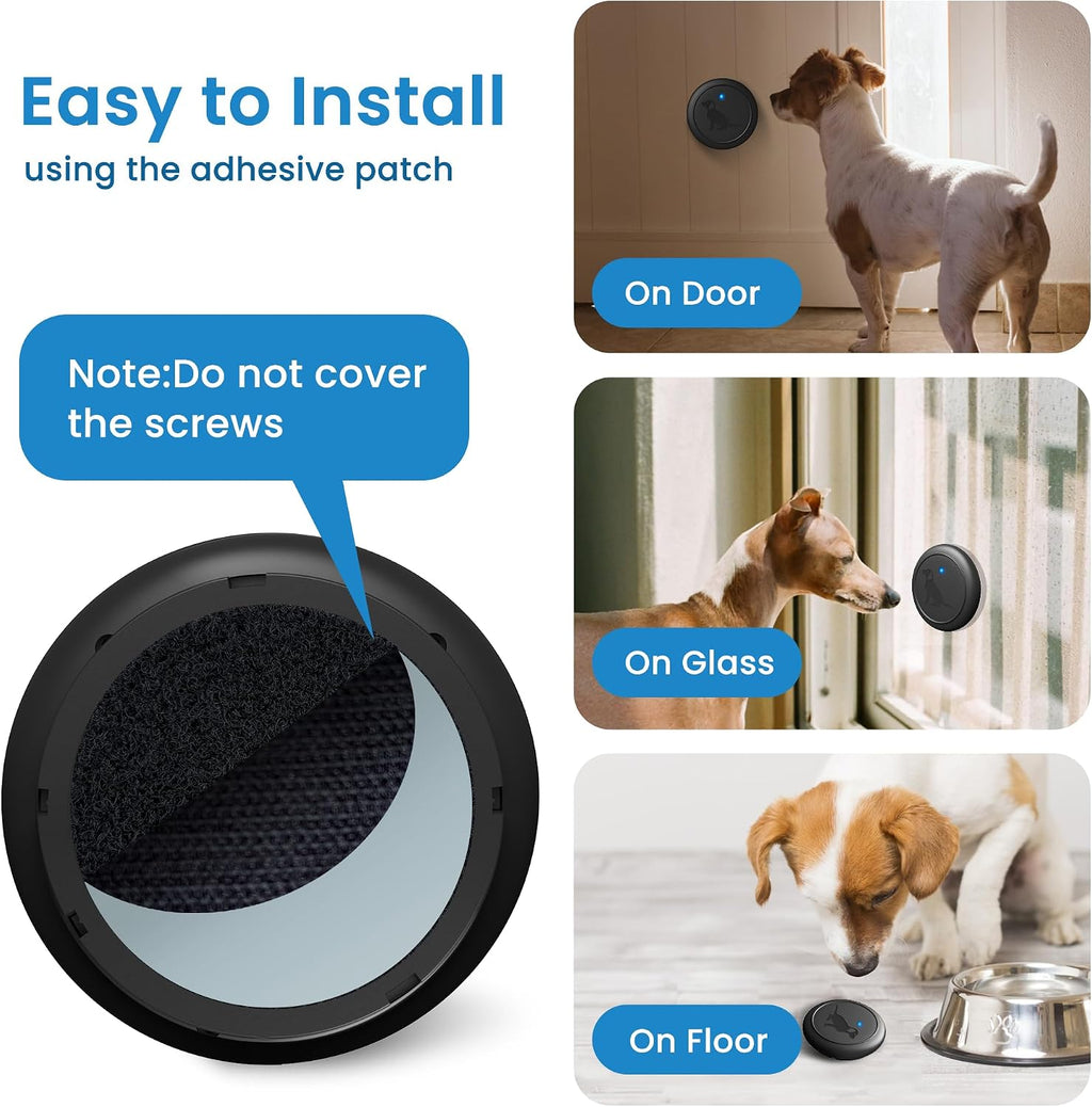 Side profile of durable wireless dog doorbell transmitter