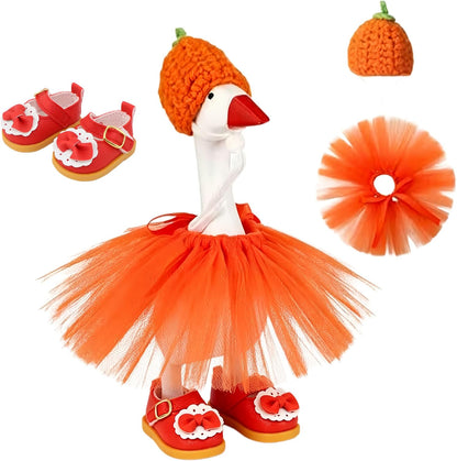 4 Set Shoes for Desk Goose 7 inches, Mini Goose Accessories with Pink Black Red White Shoes, Outfit Decoration for Desktop Goose, Doll Dress Up Accessories (Shoes) - Image 9