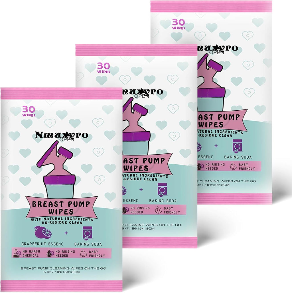Nmuxyro Breast Pump Wipes 3 pack front view for quick cleaning