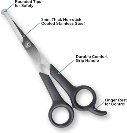 Professional lightweight pet shears for thick wiry and curly dog coats