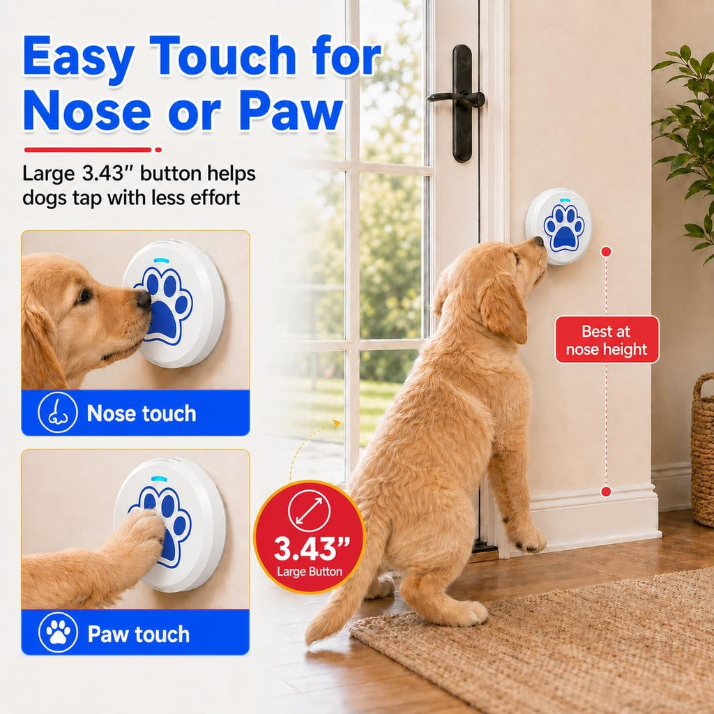 ChunHee dog door bell mounted on wall