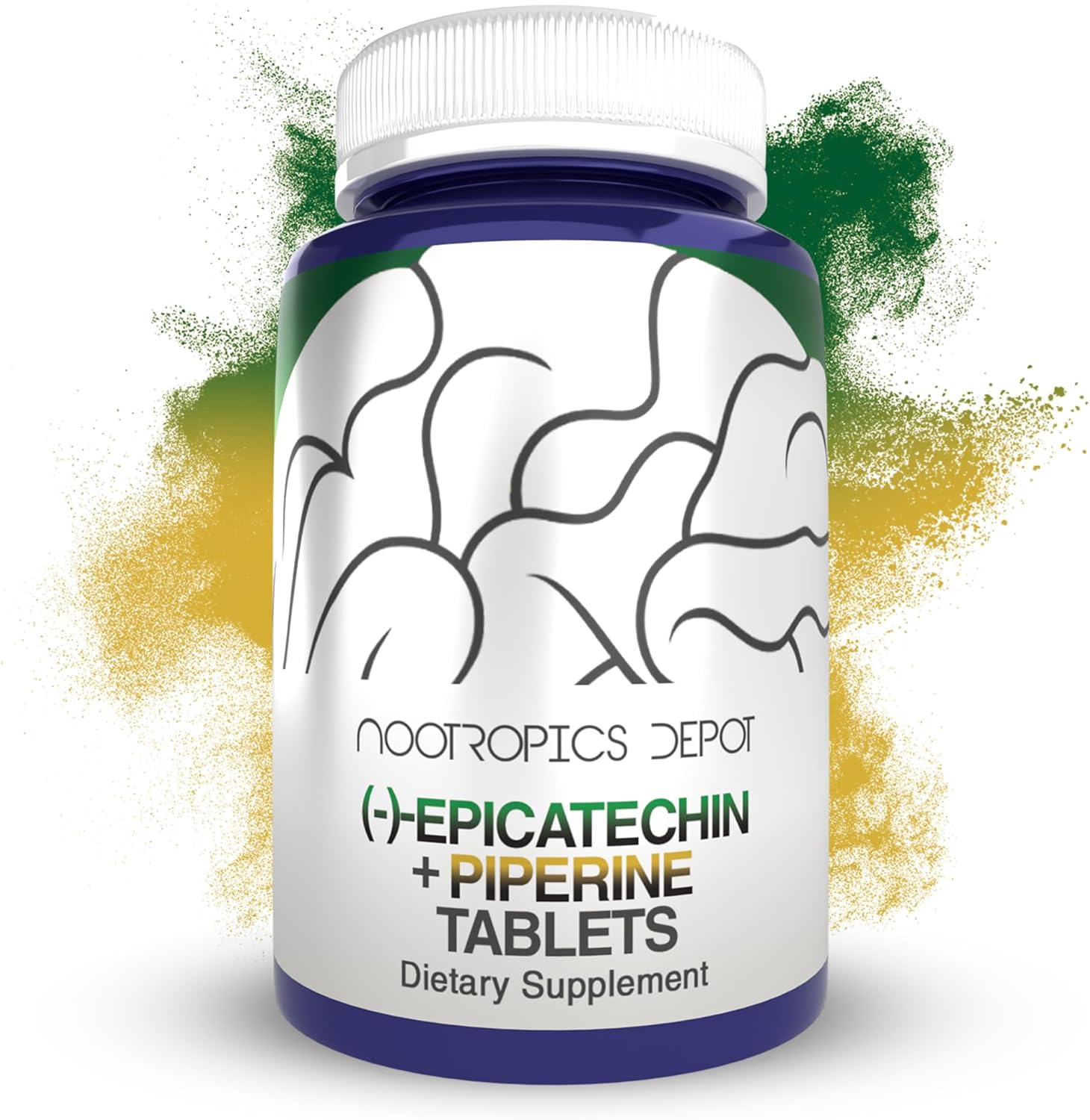 Nootropics Depot Epicatechin 200mg tablets bottle front view