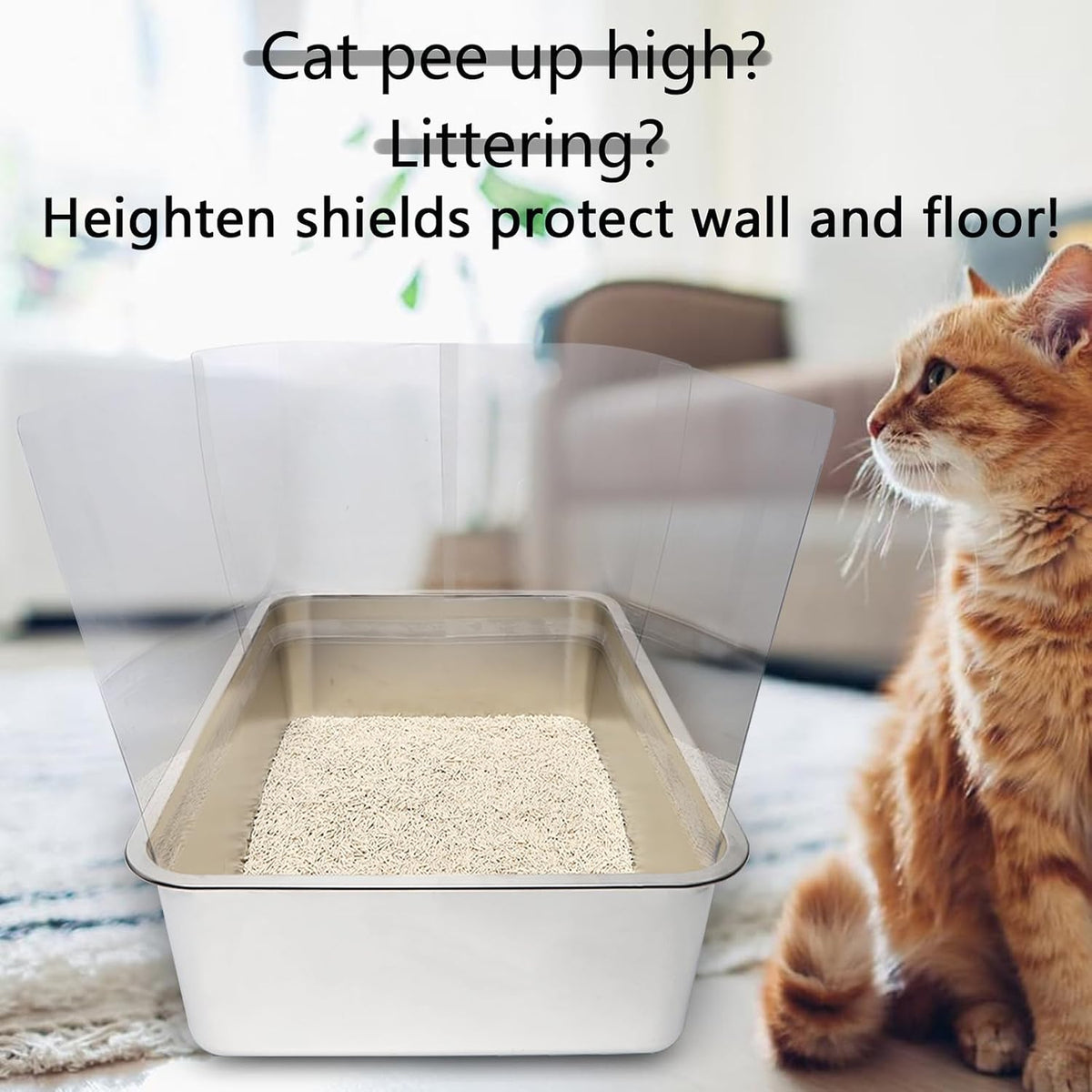 Adhesive strip detail for Yoiles cat litter box shields