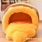 Interior view of pet cave with soft removable cushion