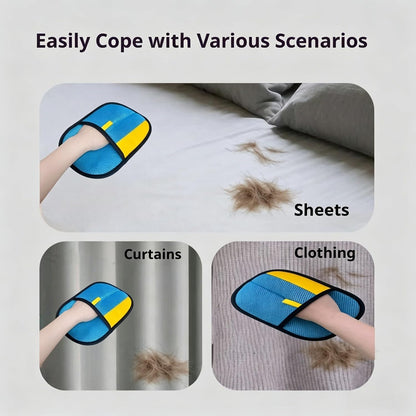 Purepath dog and cat grooming glove being used on carpet