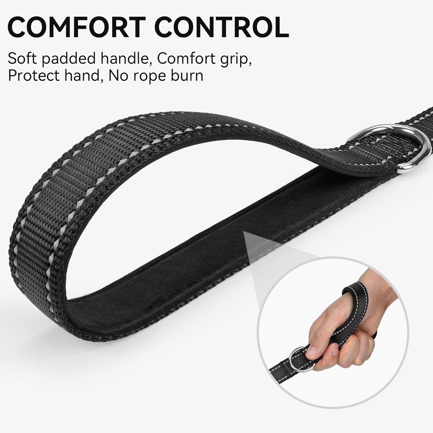 Joytale six feet dog lead double sided reflective stitching night safety.