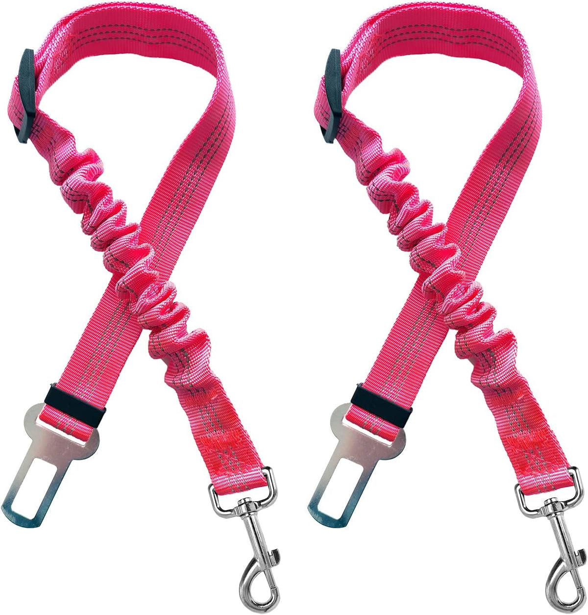 2 Dog Seatbelt Seat Belt Car Harness Leash Travel Accessories Bungee Anti Shock Pet Cat Adjustable Lead Clip Safety Seats Belts Black - Image 12