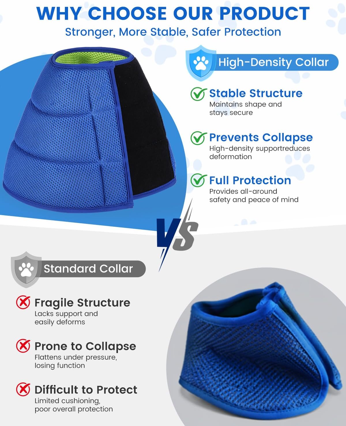 Dog Recovery Collar for Dogs After Surgery - Soft Breathable Dog Cone Collar, Lightweight Elizabethan Collar Alternative for Wound Healing, Anti Licking, Comfortable Sleep & Daily Eating,XL - Image 9