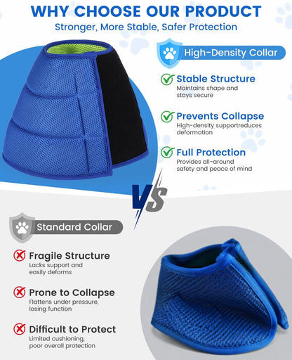 Dog Recovery Collar for Dogs After Surgery - Soft Breathable Dog Cone Collar, Lightweight Elizabethan Collar Alternative for Wound Healing, Anti Licking, Comfortable Sleep & Daily Eating,XL - Image 9