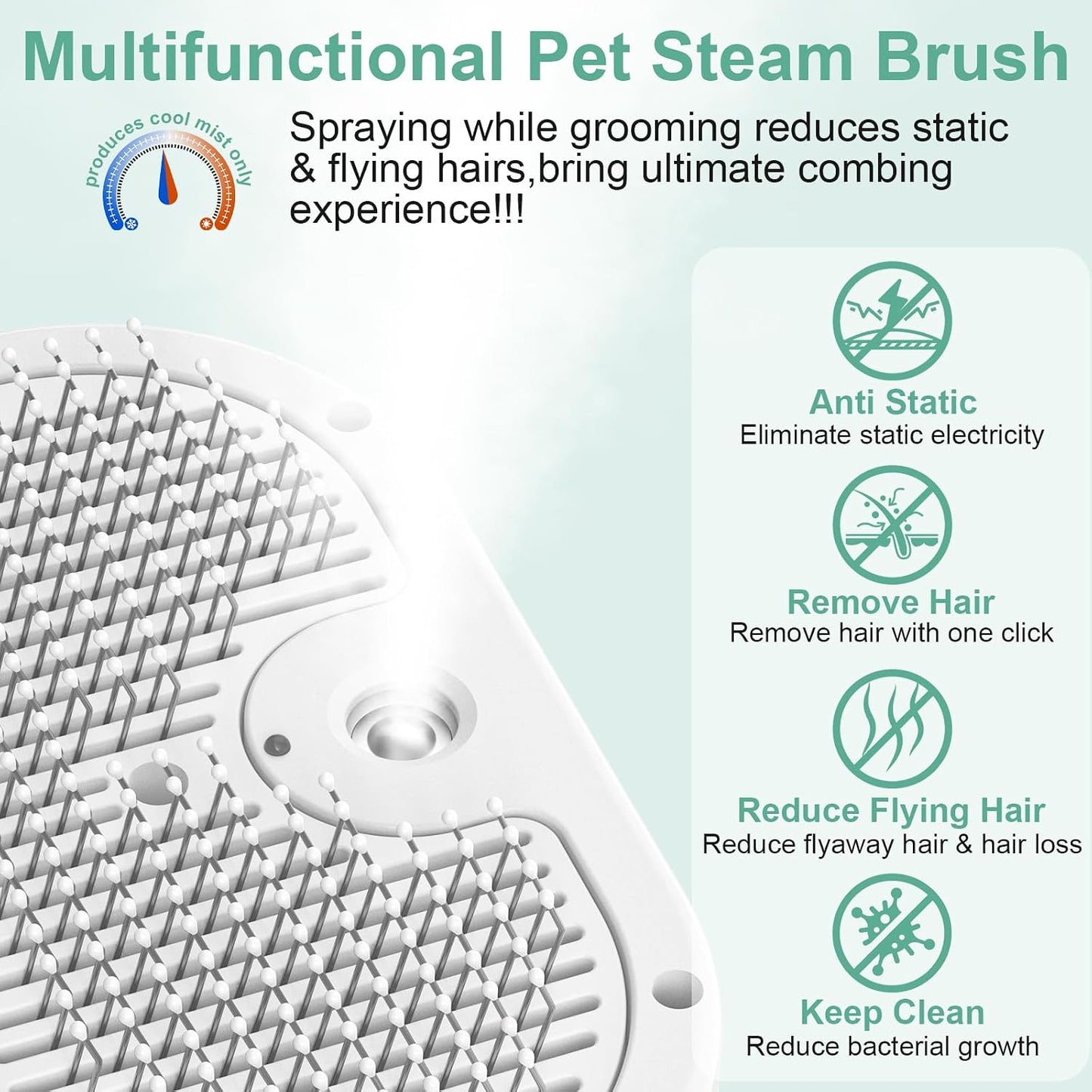 Viphope pet grooming tool one-click cleaning button feature