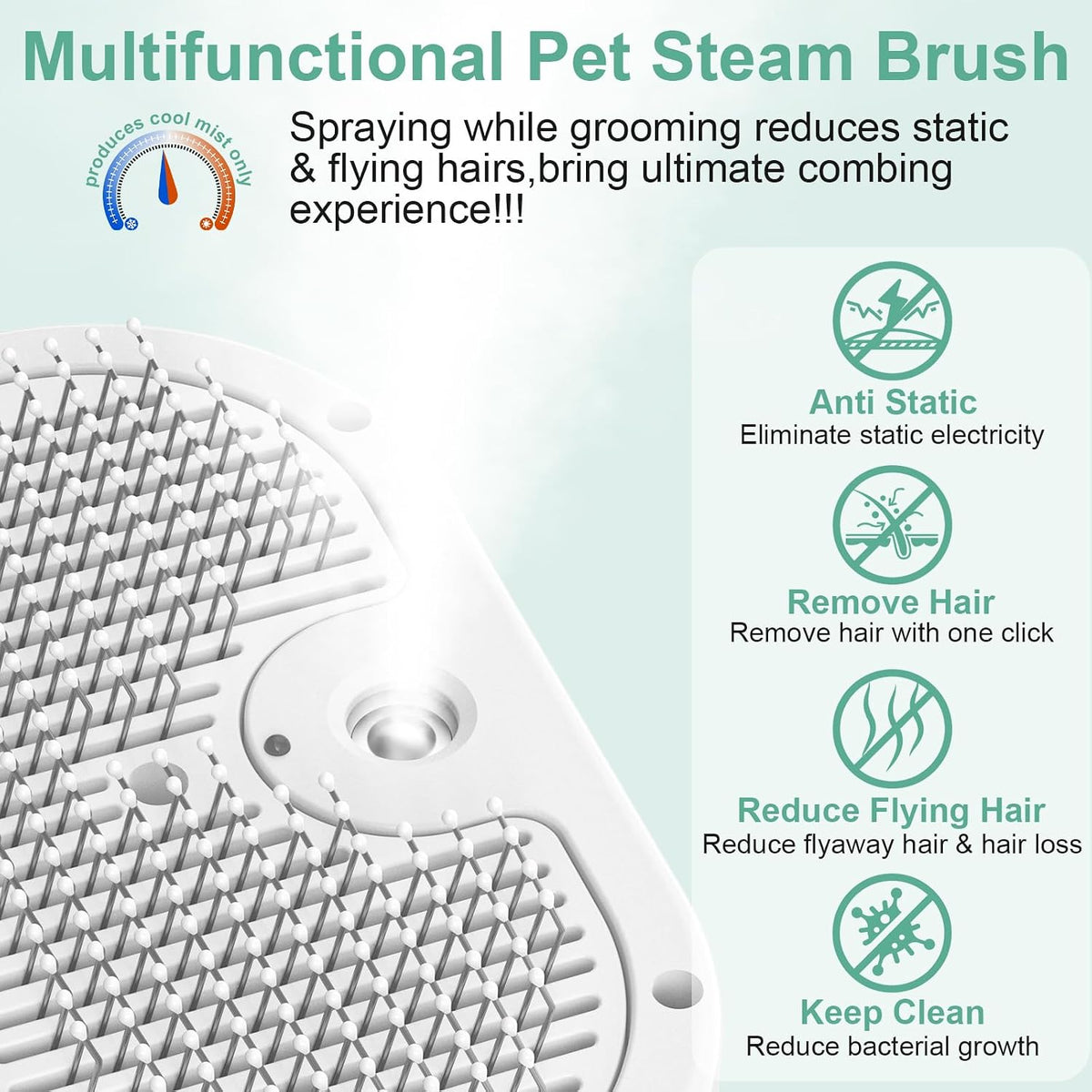 Viphope pet grooming tool one-click cleaning button feature