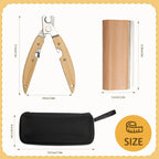 Ergonomic wooden handle of Pawaboo pet shedding tool