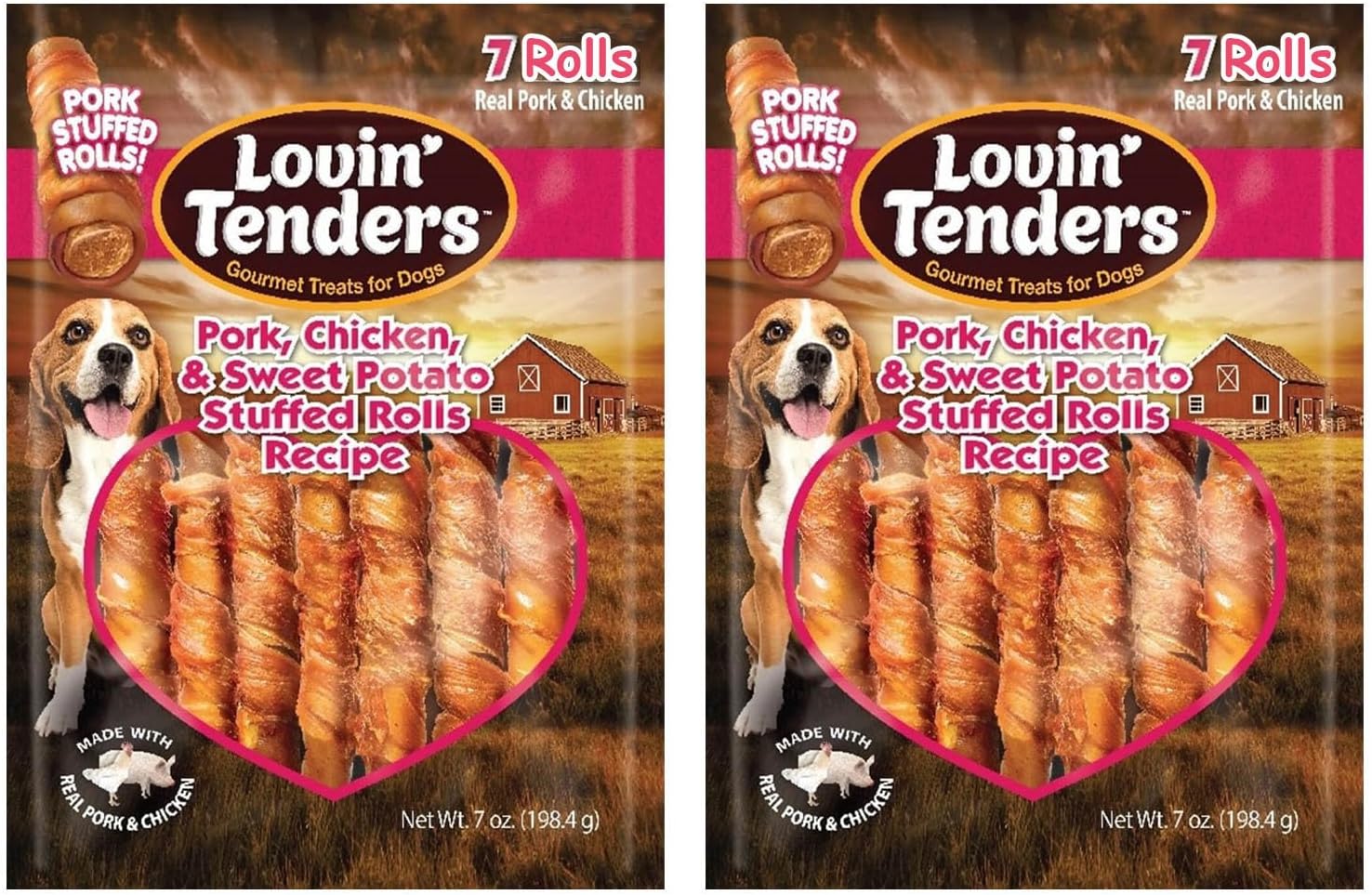 Butcher Shop 8" Chicken & Rawhide Rolls Dog Treats (2 Pack - 10 oz per Pack) - Image 14