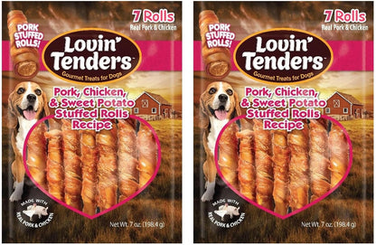Butcher Shop 8" Chicken & Rawhide Rolls Dog Treats (2 Pack - 10 oz per Pack) - Image 14