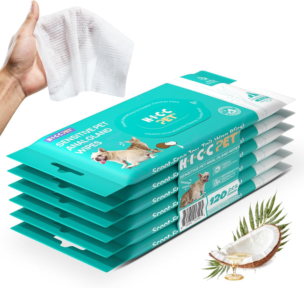 HICC PET Wipes for Dogs & Cats, Vet Recommended Cleaning Deodorizing & Soothing Allergy Infections Anal Gland Wipes, Hydrating & Nourish Fur Dog Grooming Wipes for Paw, Butt, Body-Hypoallergenic - Image 14
