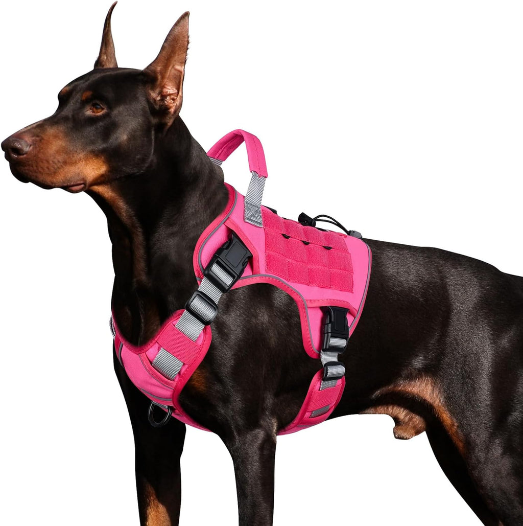 WINGOIN reflective dog training harness illuminated during night walk preview