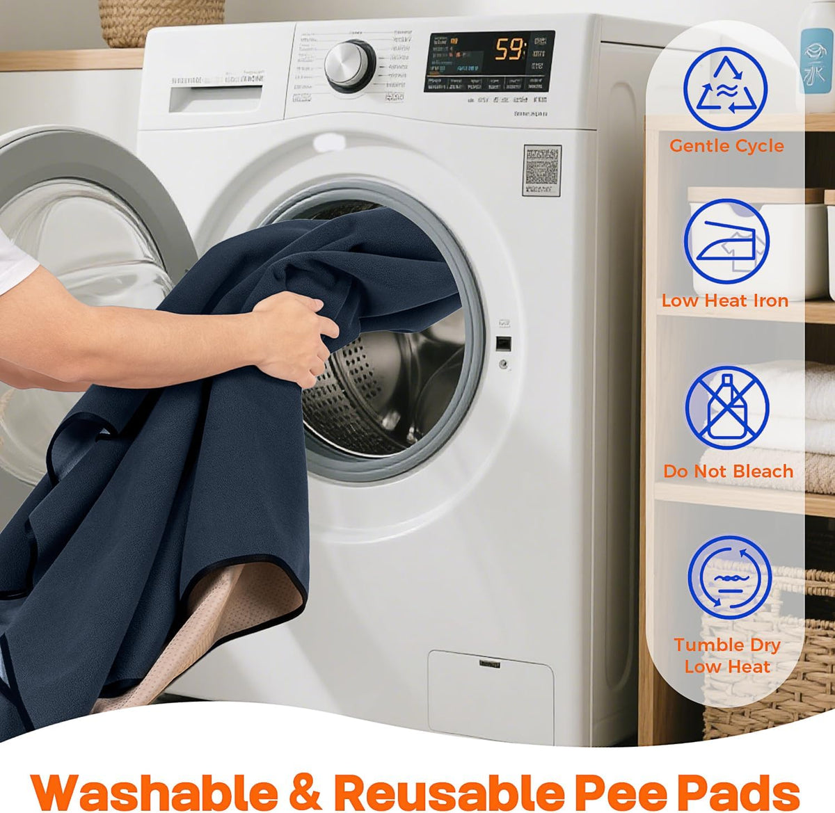 Sunsleek waterproof whelping pad being machine washed