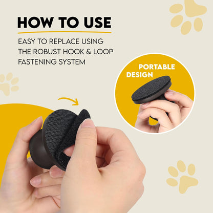 Close up of AnimoGoods pet nail file with abrasive disc