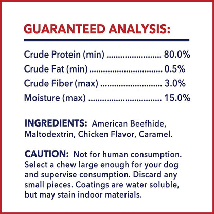 Pet Factory chicken flavor long lasting dog treats packaging details