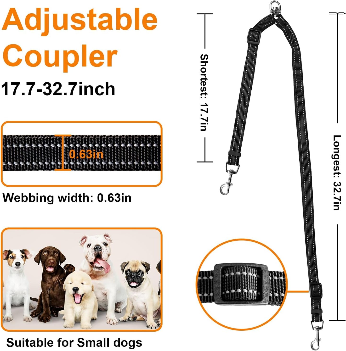 Heavy duty three hundred sixty degree swivel metal buckle close up