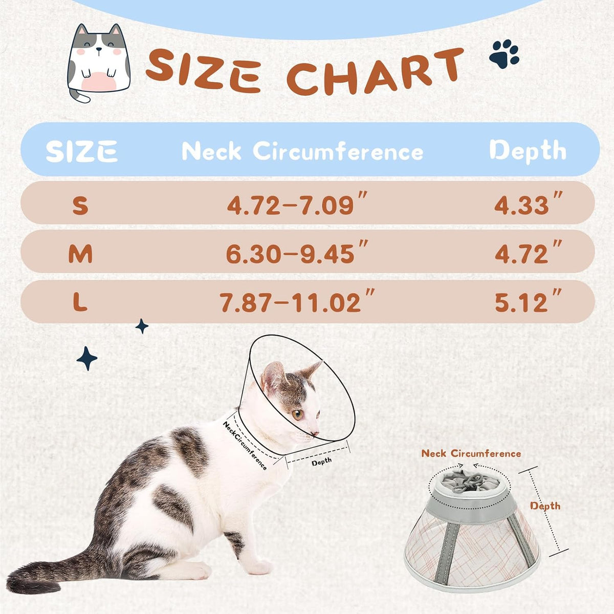 Side profile of a cat resting comfortably with the orange Supet soft recovery collar