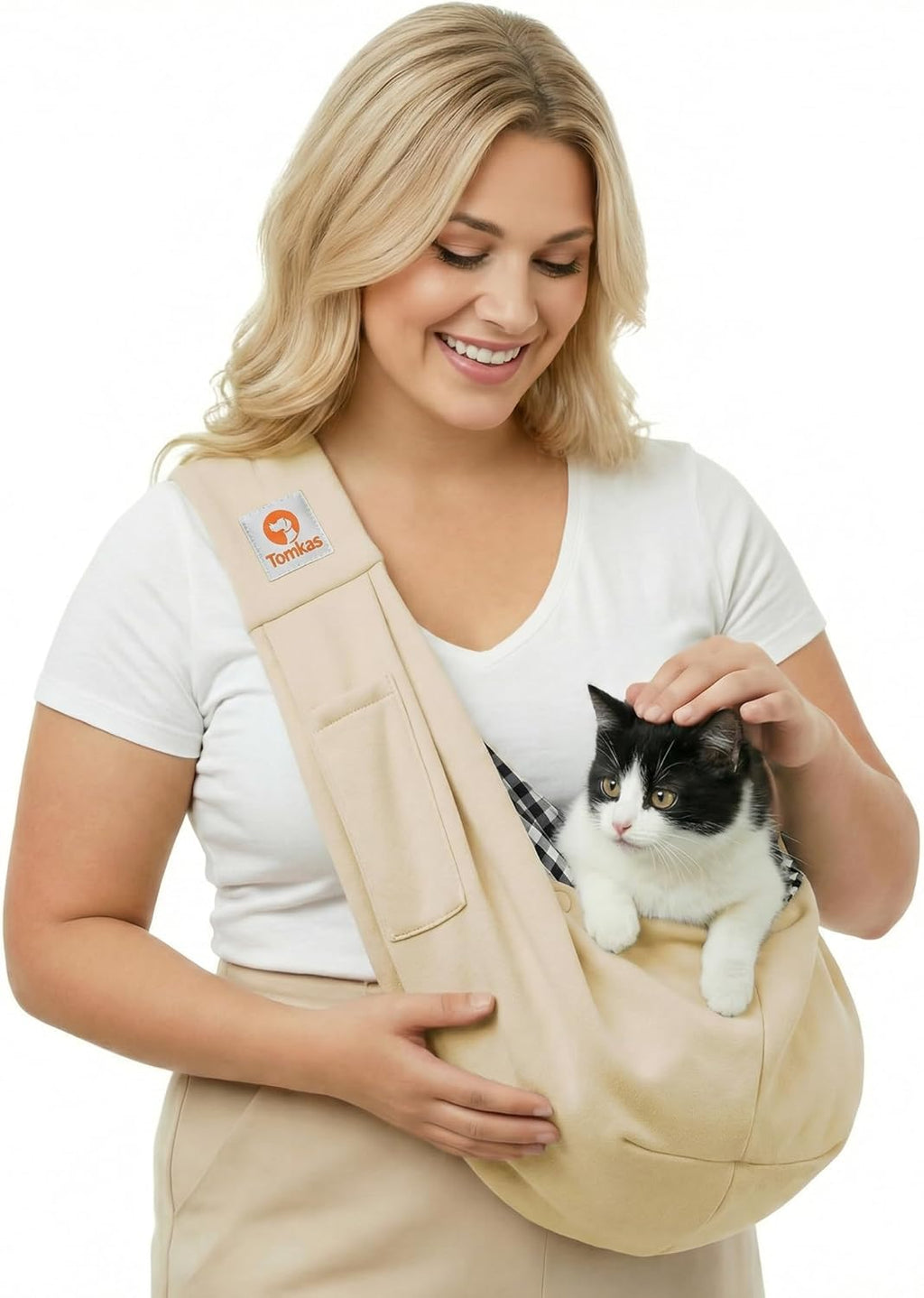 Tomkas Small Dog Sling Carrier - Classic Pocket & Classic Strap - Wrap Carrier - for 3-10 lbs Pets(Black) - Image 15