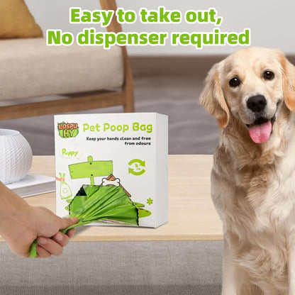 Lavender scented dog poop bags showing durability and thickness