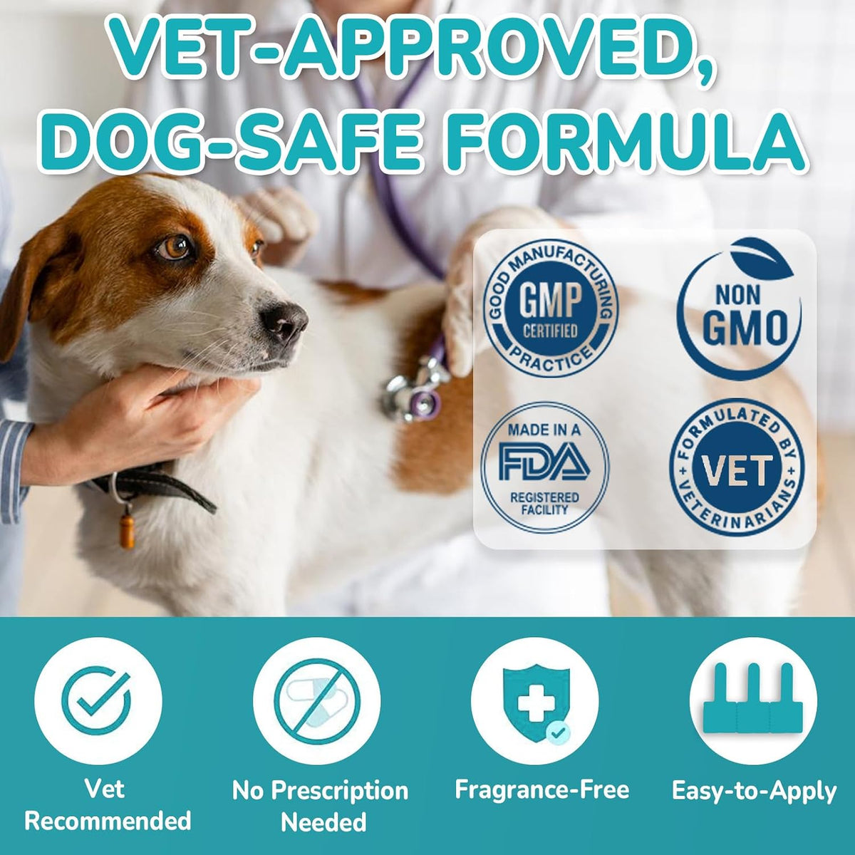 Authentic imported USA pet care flea defense product packaging view