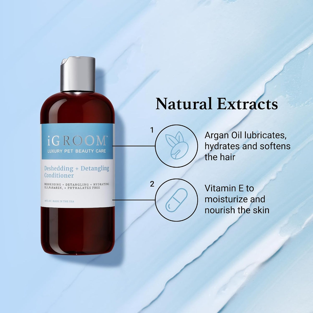 Premium USA imported iGroom pet beauty care conditioner for coat volume