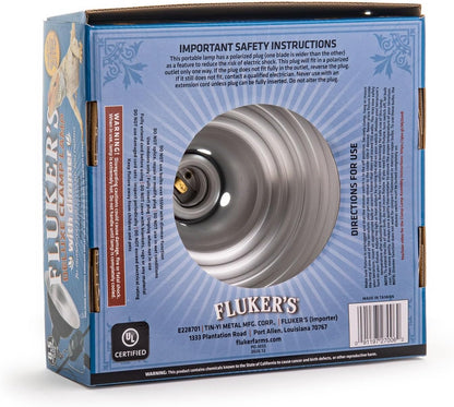 Fluker's reptile basking clamp lamp with dimmable switch close up