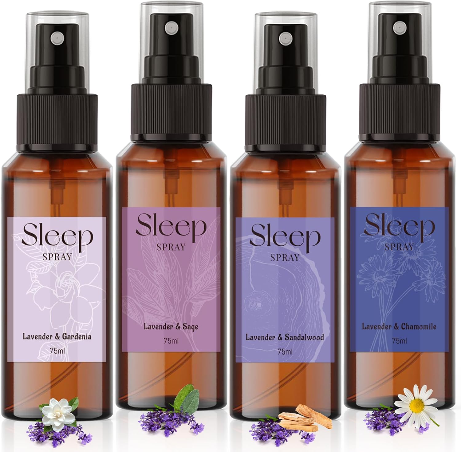 SCENTORINI Sleep Spray 4-pack front view calming lavender mist
