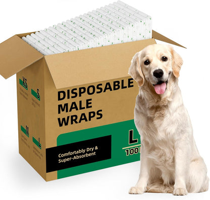 IMMCUTE Dog Diapers Male Small 50 Ct, Male Dog Diapers Disposable with Wetness Indicator, Adjustable Puppy Diapers Male, Flashdry Gel Technology, Male Dog Wraps for Incontinence & Marking - Image 10