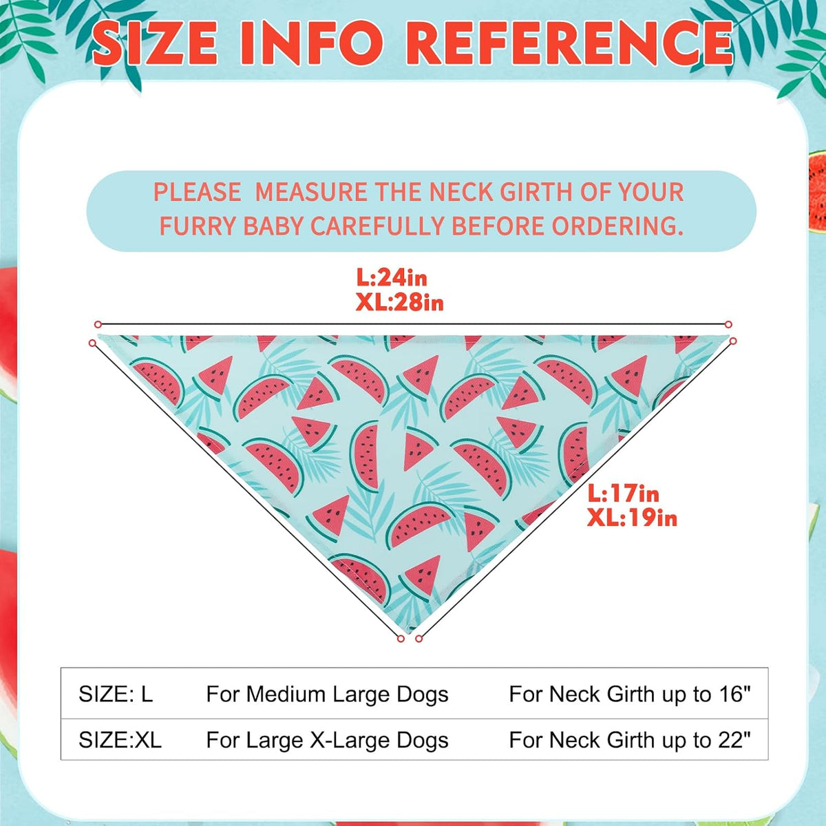 EXPAWLORER cooling neck handkerchief for large dogs cherry pattern