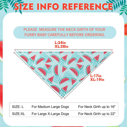 EXPAWLORER cooling neck handkerchief for large dogs cherry pattern