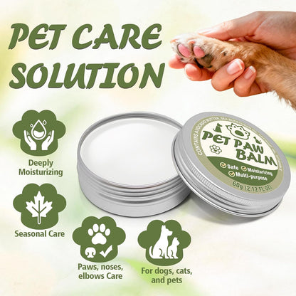 PawSono natural paw balm application on cracked dog paw pads