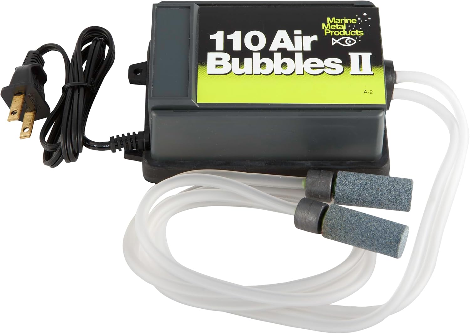 Marine Metal A-2 Air Bubbles Pump front view for live bait aeration