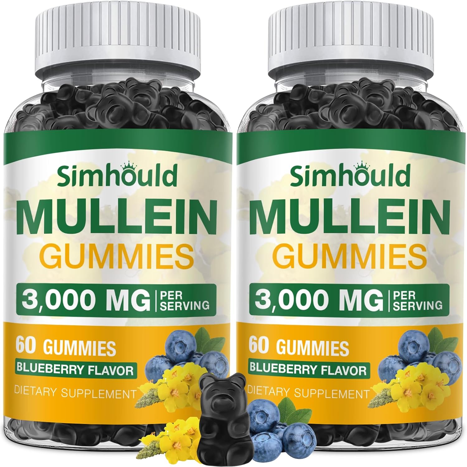 Simhould Sugar Free Mullein Gummies front view packaging