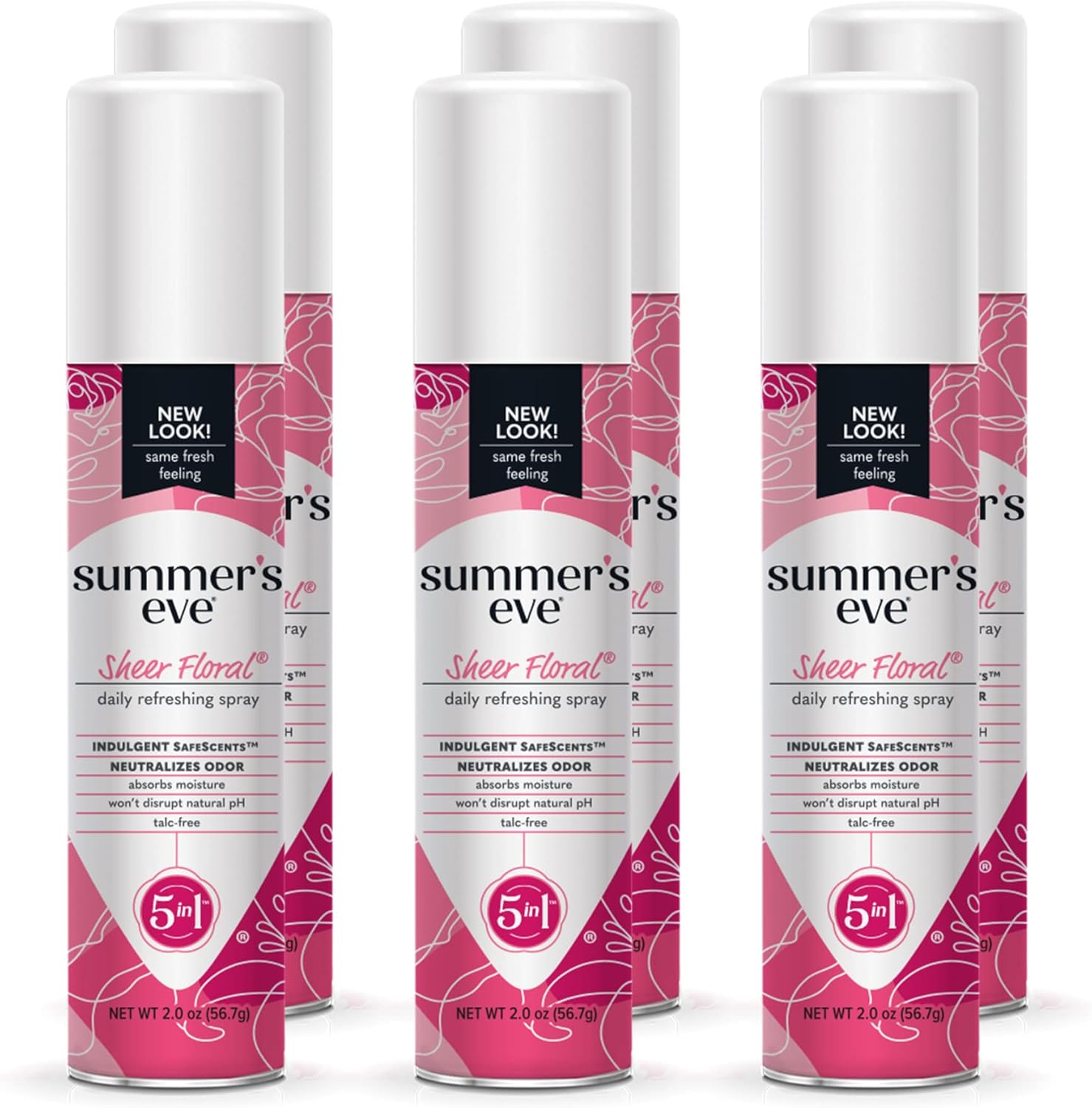 Summer's Eve Sheer Floral Freshening Spray front view feminine hygiene