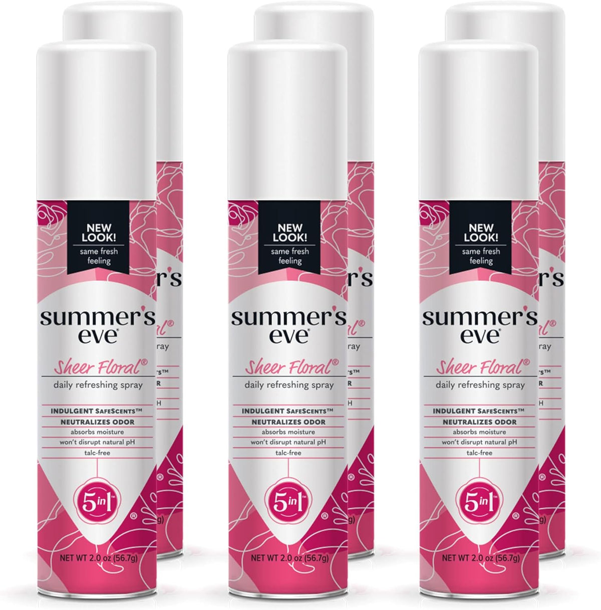 Summer's Eve Sheer Floral Freshening Spray front view feminine hygiene